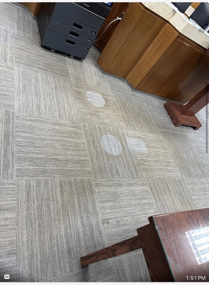 Detailed carpet tile finish