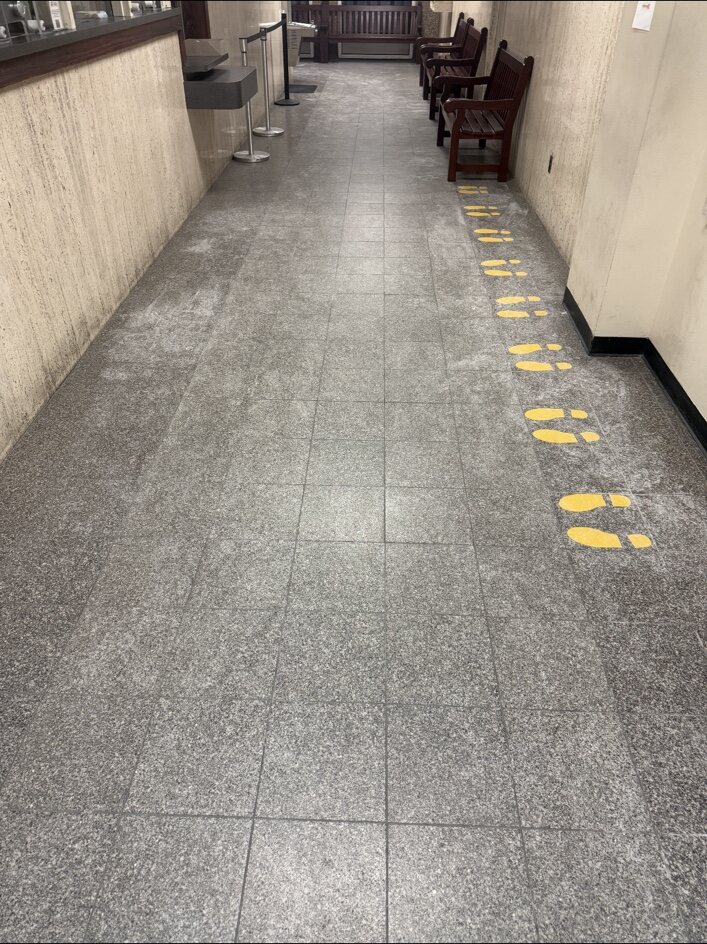 Detailed corridor floor care